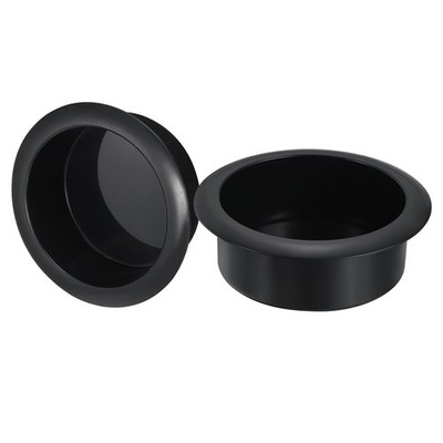 2 Stück Plastik Drop-in Cup 1.38''x4.25'' Getränkedosenhalter Schwarz