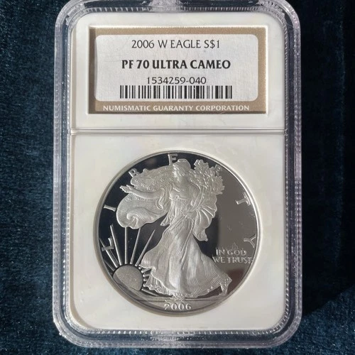 2006-W 1oz American Silver Eagle PF70 Ultra Cameo NGC 1534259-040