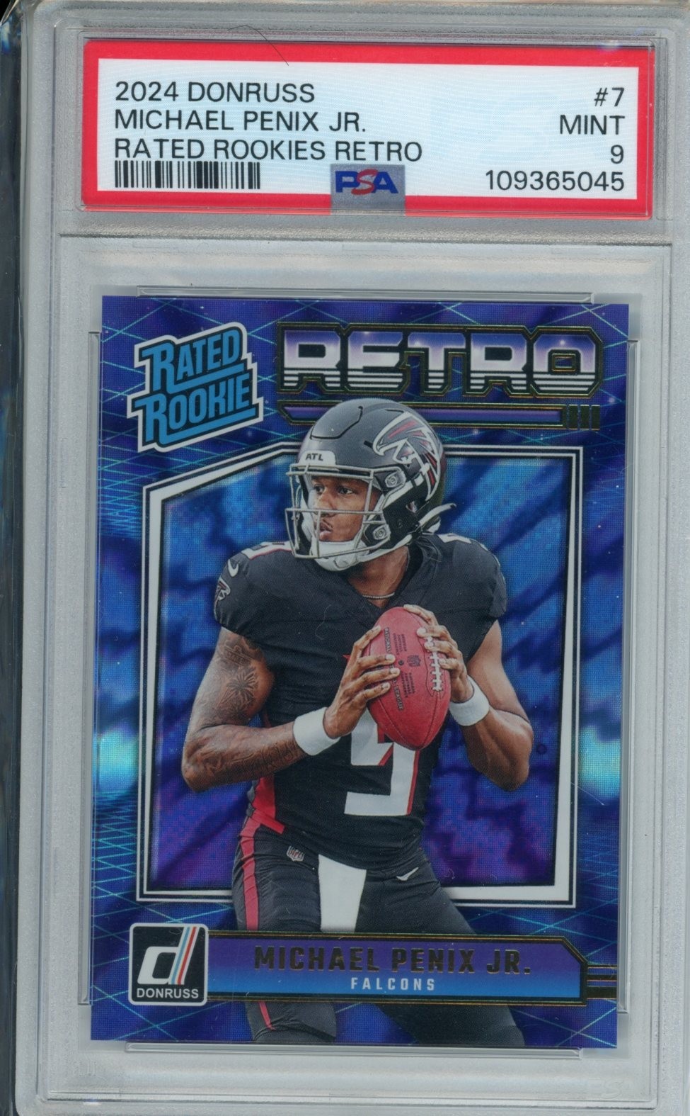 2024 Donruss Michael Penix Jr. Rated Rookies Retro #7 (RC) FALCONS PSA 9
