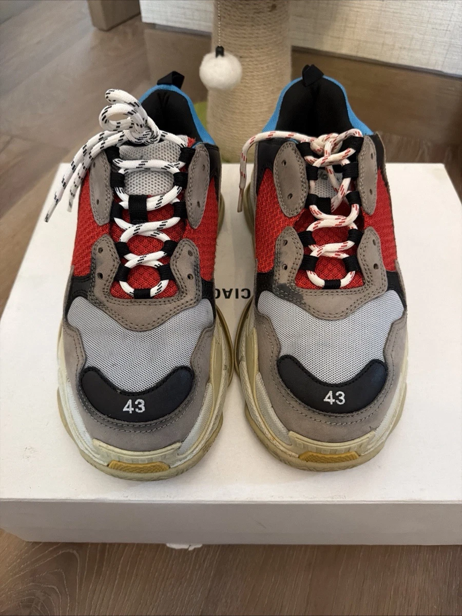 Balenciaga Triple S Sneaker Grey Red for sale | eBay display picture 2