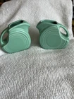 FIESTA WARE LIGHT GREEN /Sea Mist MINI DISC PITCHER/CREAMER PAIR Art Deco Modern