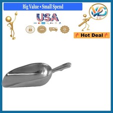 Winco Aluminum Utility Scoop 24 oz Food Ice Dry Wet Ingredient Silver