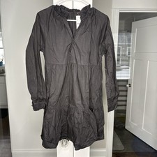 ZARA Babydoll Mini Dress Tiered Long Sleeve Black