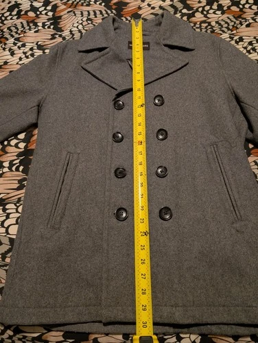 Men's Small Charcoal Gray Michael Kors Peacoat in Great Condition image 5
