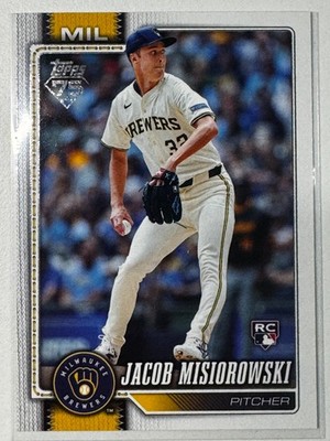 2026 Topps Series 1 #10 Jacob Misiorowski Milwaukee Brewers RC