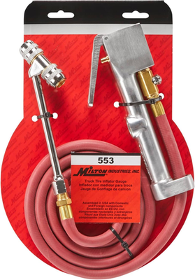 #ad 553 Heavy Duty Truck Tire Inflator with Pressure Gauge 5#x27; Hose Dual Lock On ... $152.60