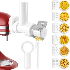 6 IN 1 Gourmet Pasta Attachment for KitchenAid Stand Mixer for Press Extruder