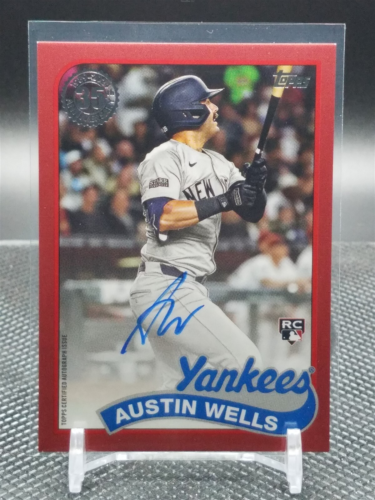 2024 Topps Update Austin Wells AUTO 1989 Red /25 Yankees RC