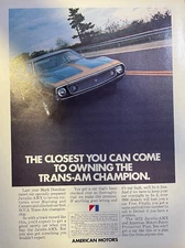 1972 Vintage Magazine Advertisement Javelin AMX