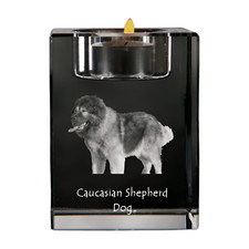 Cane Pastore Caucasico, Owtscharka Caucasica - Portacandele Con Foto Del Cane