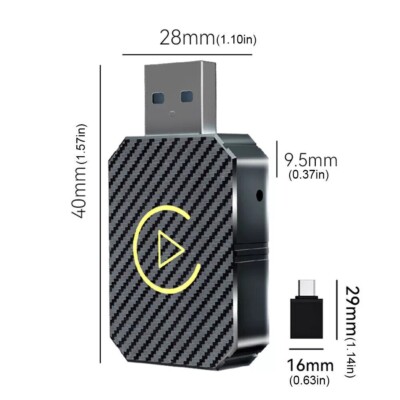 2 in 1 Wireless Carplay Adapter Android Auto Adapter USB Auto Dongle Connect Box
