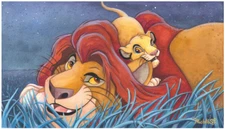 Disney Fine Art Limited Edition Canvas Father and Son-Lion King-St. Laurent