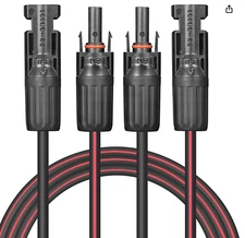 VALEMO Home 30 feet 2x10 AWG Solar Extension Cable