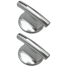 (2) Repuesto perilla quemador estufa para Jenn Air 74007918 perilla de control horno cromada