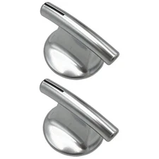(2) Stove Burner Knob Replacement for Jenn Air 74007918 Chrome Oven Control Knob