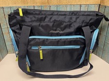 Eddie Bauer Messenger Diaper Bag Used Good Condition Navy Light Blue