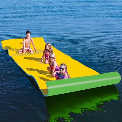 12 x 6 ft Floating Water Mat 3-Layer Float Portable Tear-Resistant Water Activit