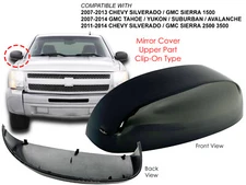 For Glossy Black Mirror Cap 2007-2014 TAHOE SILVERADO Pickup SUV Passenger Side