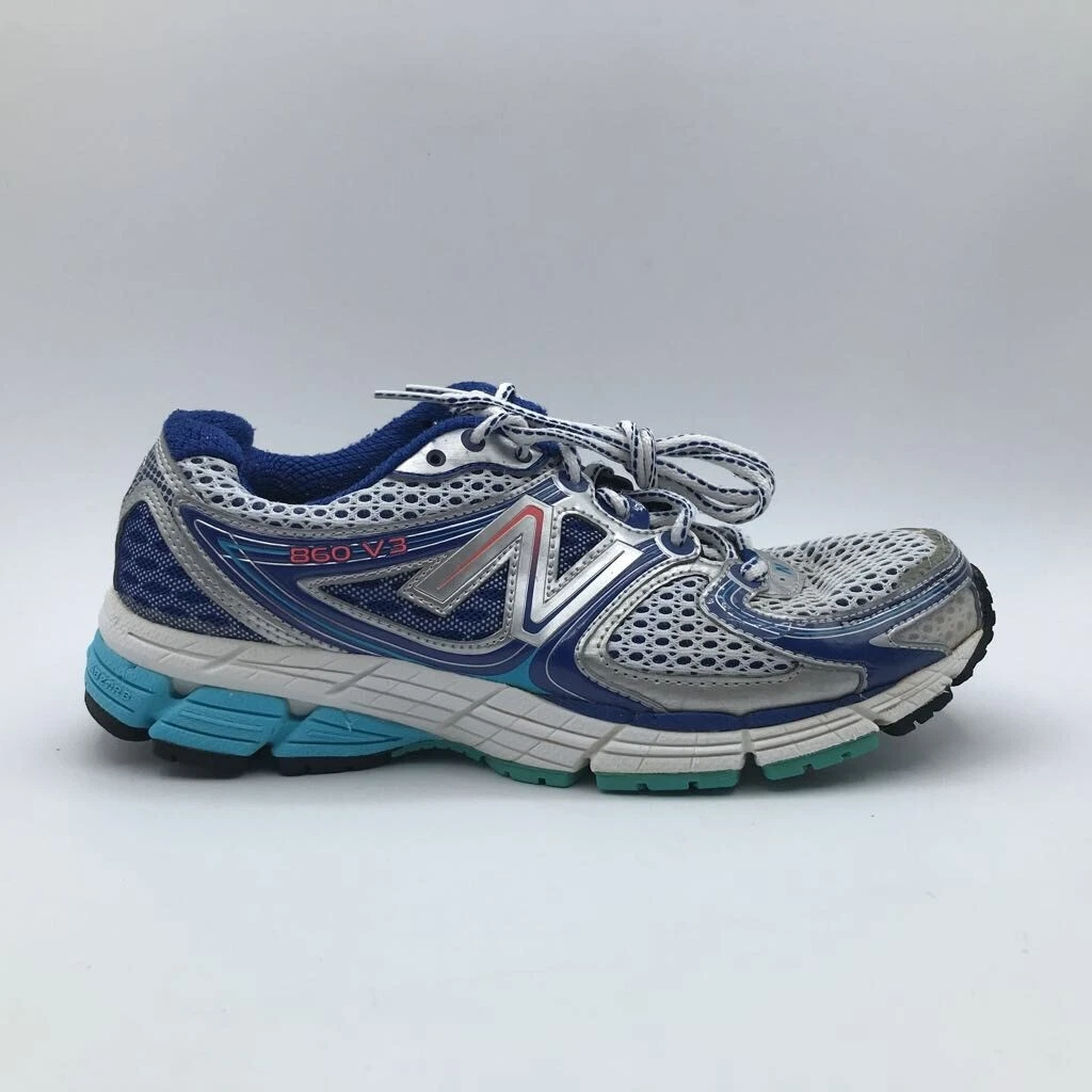 New Balance Womens 860 V3 Running Shoes Blue Gray W860SB3 Lace Up