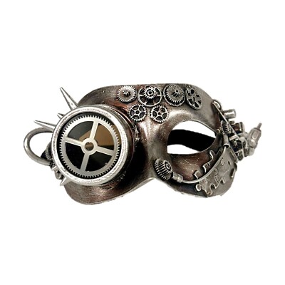 Gun Metal Steampunk Augenmaske Brille Kostüm Ball Maskerade SciFi Zubehör