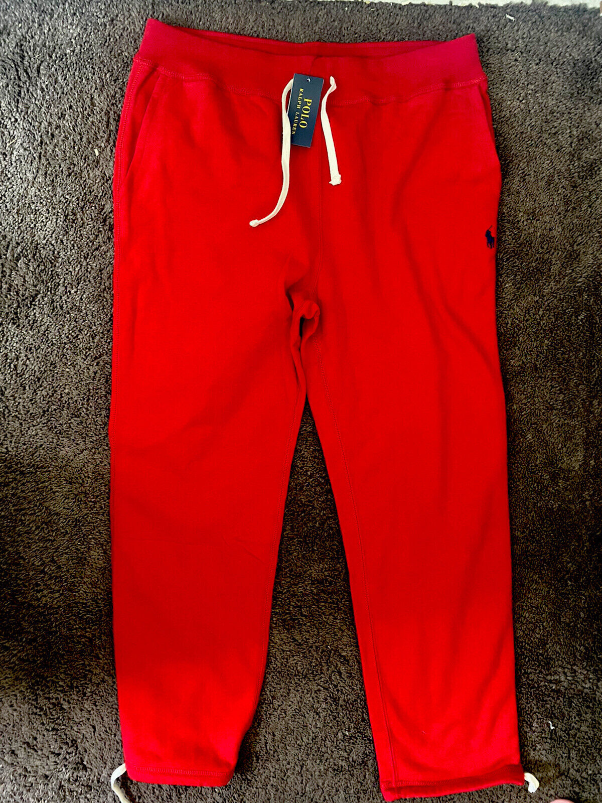Polo Ralph Lauren Interlock Track Pants Joggers 2XL Red w/ Navy Pony RRL  RLX XXL 889043107248 | eBay