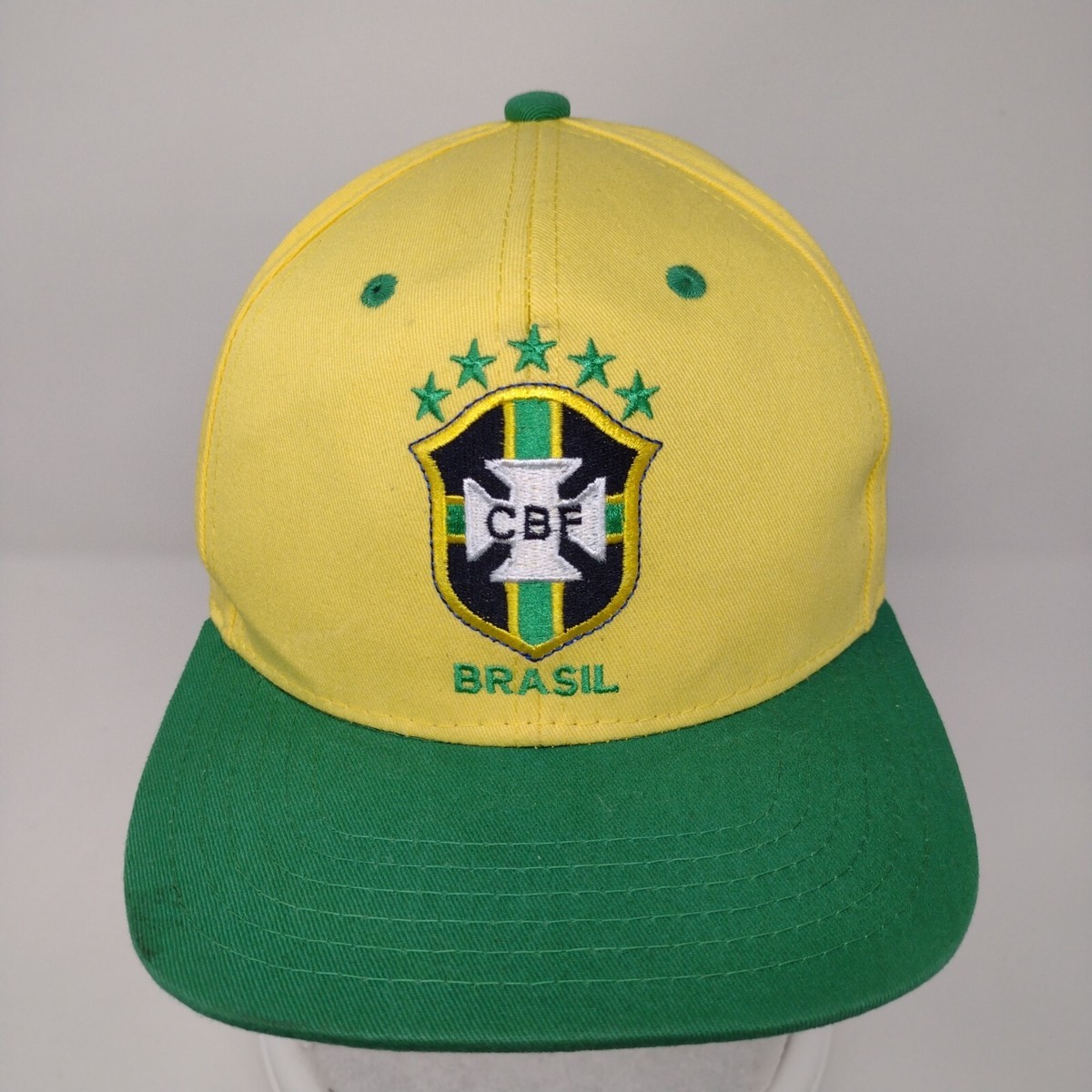 Brazil Yellow Embroidered  Cap Amazon.com: Trade Winds Brazil Brazilian Country Green with  main image 4