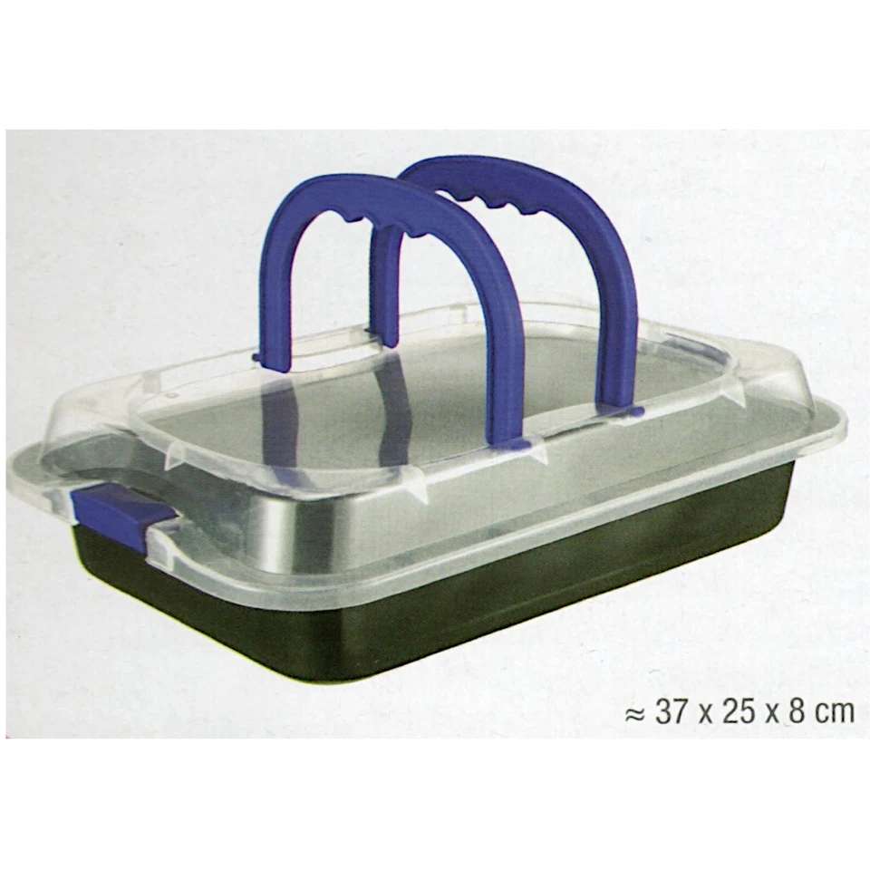 Kuchenform Kuchenblech Auflaufform Backblech Partycontainer Backform mit Deckel - Bild 2 von 2