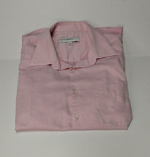 mens casual shirt perry Ellis pink button down long sleeve