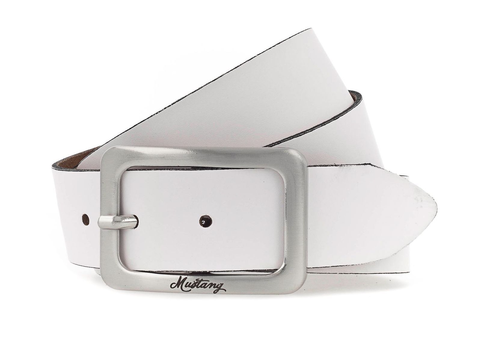 MUSTANG Woman´s Leather Belt 3.5 W105 White