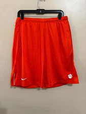 Nike NCAA Clemson Tigers Football Team Issue PE Practice Knit Shorts Mens M NEW