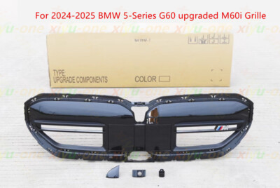 For 2024-2025 BMW 5 I5 G60 Glossy Black M60 M5 Front Bumper Grill