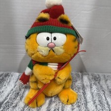 Vintage 1981 Garfield Skier 9" Plush by Dakin with Tag Pre-Owned