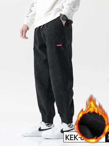 Men's Baggy Corduroy Sweatpants – Casual Autumn & Winter Joggers - Picture 15 of 23