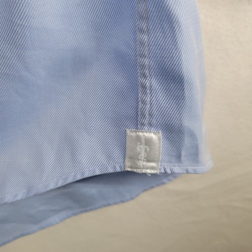 Lipson Contemporary Mens 18.5 Signature Blue Long Sleeve Shirt Made in Canada - Picture 3 of 9