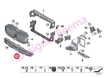 BMW Air Flaps Bottom 51137474372 5 
