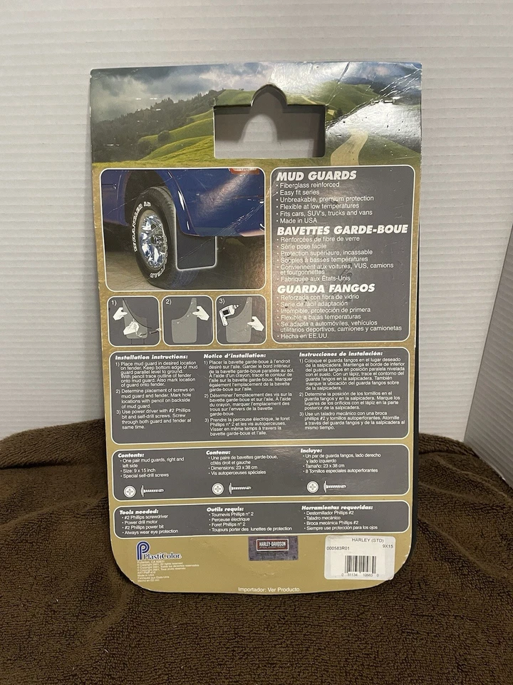 PlastiColor Easy Fit 11x19" Harley Davidson Splash/Mud Guards Car SUV Truck - Image 3 of 3