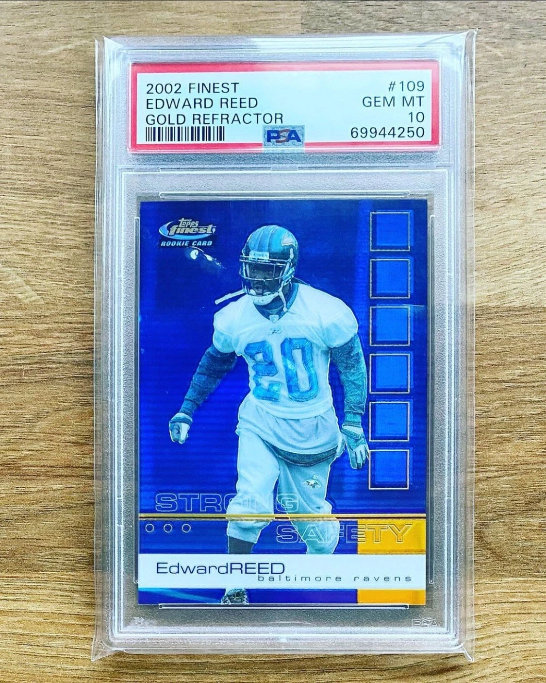 Ed Reed Finest #109 Gold Refractor