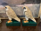 Vintage Takahashi Bookends White Falcon Pair Ceramic Porcelain Figurines — photo 6
