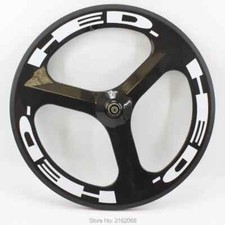 700C Road Track Fixed Gear Bike Carbon Bicycle Wheelset 3 Spokes Clincher Rim