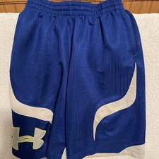 Under Armour UA YMD Youth Sz Medium Athletic Shorts Loose Fit Blue Sport