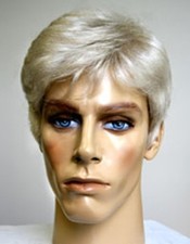 MENS MALE STRAIGHT SHORT HAIR HANDSOME DUDE COSTUME FULL WIG JAY LAYERED BACK