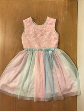 Jona Michelle Girls Special Occassion Summer Dress Sleeveless Multicolor Size 8