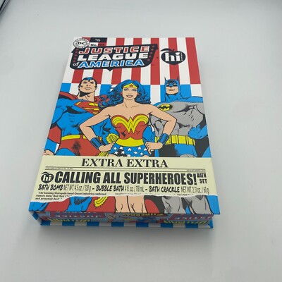 Hi Peach Layne X DC Comics Justice League of America Superhero Bath Fizzies Set
