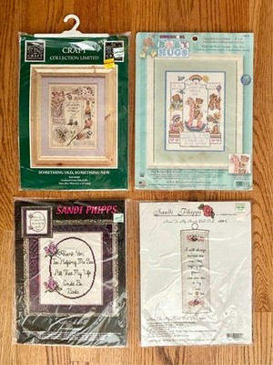Lot of 4 Cross Stitch Kits Various Topics New Sealed