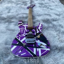 frankenstein electric guitar purple color  eddie van halen guitar 5150 guitar