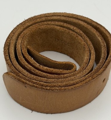 Weathered Leather  belt size 36'' snaps without buckle Tan Unisex Men