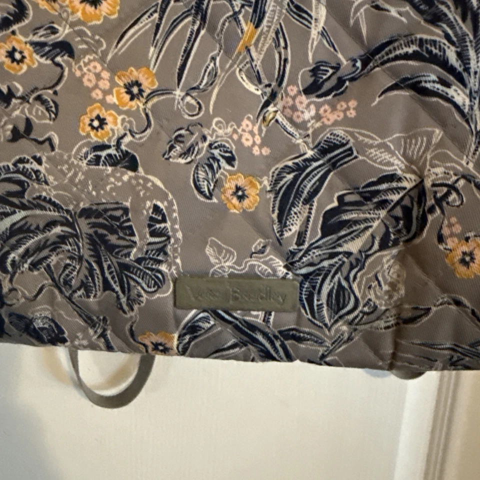 Vera Bradley Quilted Campus Laptop Backpack Gray, Yellow, White, And Blue - Image 2 of 4