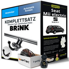 Für SEAT Mii electric Typ KF1 , KE1 Anhängerkupplung abnehmbar +eSatz 7pol 19-