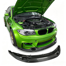 REAL CARBON FIBER Front Bumper Lip Spoiler For BMW 1 Series E82 1M Coupe 2011-18