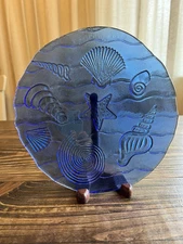 Cobalt Blue Beach Sea Decor Plate 8”